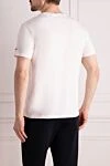 White cotton T-shirt for men MC2 Saint Barth - landscape drawing. 100% cotton. Country of manufacture: Italy. Care: specialized cleaning - photo 4