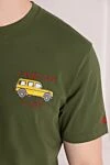 MC2 Saint Barth Green cotton T-shirt for men - car drawing. 100% cotton. Country of manufacture: Italy. Care: specialized cleaning - photo 5