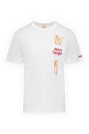 MC2 Saint Barth White linen T-shirt for men - beach pattern. 100% linen. Country of manufacture: Italy. Care: specialized cleaning - photo 1