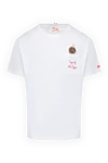 MC2 Saint Barth Men's white cotton T-shirt with print - clock pattern, brand logo. 100% cotton. one chest pocket. Country of manufacture: Italy. Care: specialized cleaning - photo 1