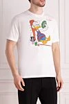 MC2 Saint Barth Men's white cotton T-shirt with print - Donald Duck drawing. 100% cotton. Country of manufacture: Italy. Care: specialized cleaning - photo 3