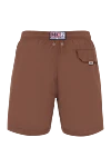 Polyester beach shorts for men brown MC2 Saint Barth - brand logo. 100% polyester. Closure: drawstring. two side pockets, one back pocket. Country of manufacture: Italy. Care: specialized cleaning - photo 6