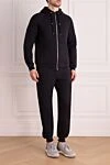 Moorer Walking suit made of cotton for men blue - 100% cotton. hood. zipper, drawstring. two side pockets on trousers. Country of manufacture: Italy. Care: specialized cleaning - photo 3