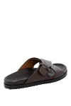 Doucal`s Men's brown flip flops made of genuine leather - 100% genuine leather. Country of manufacture: Italy. Care: specialized cleaning - photo 3