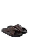 Men's brown flip flops made of genuine leather Doucal`s - 100% genuine leather. Country of manufacture: Italy. Care: specialized cleaning - photo 4