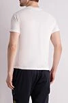 Men's white cotton T-shirt with logo Stone Island - brand logo. 100% cotton. Country of manufacture: Italy. Care: specialized cleaning - photo 4