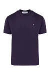 Stone Island Men's purple cotton T-shirt - Decor: brand logo. Composition: 100% cotton. Country of manufacture: Italy. Care: specialized cleaning - photo 1