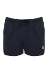 Stone Island Men's beach shorts made of polyamide blue - brand logo. 100% polyamide. Closure: button. two side pockets. Country of manufacture: Italy. Care: specialized cleaning - photo 1