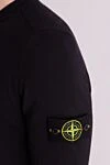 Stone Island Джемпер з довгим рукавом із бавовни чоловічий синій - Декор: логотип бренду. Склад: 100% бавовна. Країна виробник: Італія. Догляд: спеціалізоване чищення - фото 5