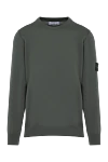 Stone Island Long sleeve cotton jumper for men green - brand logo. 100% cotton. Country of manufacture: Italy. Care: specialized cleaning - photo 1