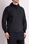 Stone Island Men's black polyamide and elastane jacket - Decor: brand logo. Additionally: hood. Composition: 89% polyamide, 11% elastane. Closure: zipper. Pockets: two side pockets, two chest pockets. Country of manufacture: Italy. Care: specialized cleaning - photo 3