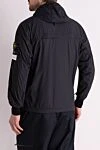 Куртка из полиамида и эластана черная мужская Stone Island - логотип бренда. капюшон. 89% полиамид, 11% эластан. молния. два боковых кармана, два нагрудных кармана. Страна производитель: Италия. Уход: специализированная чистка - фото 4