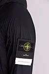 Stone Island Black polyamide and elastane jacket for men - brand logo. hood. 89% polyamide, 11% elastane. Closure: zipper. two side pockets, two chest pockets. Country of manufacture: Italy. Care: specialized cleaning - photo 5