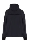 Men's black polyamide and elastane jacket Stone Island - Decor: brand logo. Additionally: hood. Composition: 89% polyamide, 11% elastane. Closure: zipper. Pockets: two side pockets, two chest pockets. Country of manufacture: Italy. Care: specialized cleaning - photo 6