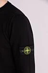 Stone Island Джемпер з довгим рукавом з бавовни чоловічий чорний - логотип бренду. 100% бавовна. Країна виробник: Італія. Догляд: спеціалізоване чищення - фото 5