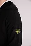 Stone Island Кофта спортивна з бавовни чорна чоловіча - логотип бренду. 100% бавовна. блискавка. Країна виробник: Італія. Догляд: спеціалізоване чищення - фото 5