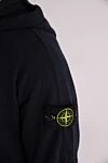 Stone Island Men's black cotton sports jacket - Decor: brand logo. Additionally: hood. Composition: 100% cotton. Closure: zipper. Country of manufacture: Italy. Care: specialized cleaning - photo 5