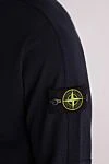 Stone Island Кофта спортивна з бавовни синя чоловіча - Декор: логотип бренду. Склад: 100% бавовна. Застібка: блискавка. Країна виробник: Італія. Догляд: спеціалізоване чищення - фото 5