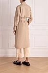 Brown cotton and polyamide coat for women Peserico - 73% cotton, 27% polyamide. buttons, belt. two side pockets. Country of manufacture: Italy. Care: specialized cleaning - photo 4