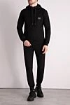 Black men's walking suit made of cotton Dolce & Gabbana - brand logo. hood. 100% cotton. zipper, drawstring. two side pockets. Country of manufacture: Italy. Care: specialized cleaning - photo 2