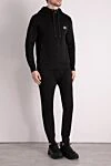 Dolce & Gabbana Black men's walking suit made of cotton - brand logo. hood. 100% cotton. zipper, drawstring. two side pockets. Country of manufacture: Italy. Care: specialized cleaning - photo 3