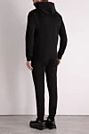 Black men's walking suit made of cotton Dolce & Gabbana - brand logo. hood. 100% cotton. zipper, drawstring. two side pockets. Country of manufacture: Italy. Care: specialized cleaning - photo 4