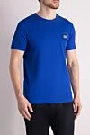 Dolce & Gabbana Cotton T-shirt for men, blue - 100% cotton. Country of manufacture: Italy. Care: specialized cleaning - photo 3