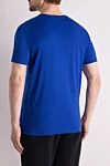 Cotton T-shirt for men, blue Dolce & Gabbana - 100% cotton. Country of manufacture: Italy. Care: specialized cleaning - photo 4