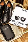 Dolce & Gabbana Чоловіча біла бавовняна футболка з логотипом - логотип бренду. 100% бавовна. Країна виробник: Італія. Догляд: спеціалізоване чищення - фото 7