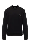 Dolce & Gabbana Men's black cotton sweatshirt with logo - brand logo. 100% cotton. Country of manufacture: Italy. Care: specialized cleaning - photo 1