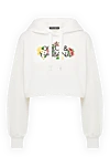 Dolce & Gabbana Hoodie made of cotton white women's - brand logo. hood. 100% cotton. Closure: drawstring. Country of manufacture: Italy. Care: specialized cleaning - photo 1