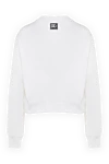 White cotton sweatshirt for women Dolce & Gabbana - brand logo. 100% cotton. Country of manufacture: Italy. Care: specialized cleaning - photo 6