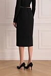 Юбка из шерсти и эластана черная женская Dolce & Gabbana - логотип бренда. 98% шерсть, 2% эластан. молния. Страна производитель: Италия. Уход: специализированная чистка - фото 4