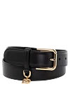 Dolce & Gabbana Black women's genuine leather belt - brand logo. 100% genuine leather. Country of manufacture: Italy. Care: specialized cleaning - photo 1