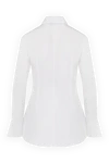 Women's cotton shirt white Balmain - branded buttons. 100% cotton. Closure: buttons. Country of manufacture: Italy. Care: specialized cleaning - photo 6