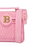 Balmain Сумка из замши розовая женская - логотип бренда, золотая фурнитура. 100% замша. Размеры: 23 х 20 х 11 см. Длина ремня: плечевой ремень: 110 см. четвертьоборотная застежка B-Twist. внутренний карман на молнии,. внутренний кожаный карман для карточек. Страна производитель: Франция. Уход: специализированная чистка - фото 5