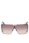 Balmain Pink men's sunglasses for sun protection made of metal - brand logo. 100% metal. pink gradient. Country of manufacture: Italy. Care: specialized cleaning - photo 1