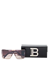 Balmain Pink men's sunglasses made of metal - brand logo. 100% metal. pink gradient. Country of manufacture: Italy. Care: specialized cleaning - photo 5