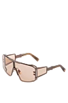 Balmain Men's brown metal and plastic sunglasses - brand logo, blinders. metal, plastic. brown. Country of manufacture: Italy. Care: specialized cleaning - photo 3