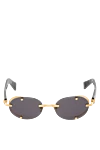 Balmain Women's yellow metal sunglasses - brand logo. metal. black. Country of manufacture: Italy. Care: specialized cleaning - photo 1