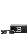 Balmain Women's yellow metal sunglasses - brand logo. metal. black. Country of manufacture: Italy. Care: specialized cleaning - photo 5