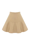 Dior Beige cotton mini skirt for women - 100% cotton. Closure: zipper. Country of manufacture: Italy. Care: specialized cleaning - photo 1