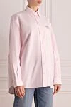 Prada Women's cotton shirt pink - 100% cotton. Closure: buttons. Country of manufacture: Italy. Care: specialized cleaning - photo 3