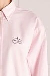 Prada Women's cotton shirt pink - 100% cotton. Closure: buttons. Country of manufacture: Italy. Care: specialized cleaning - photo 5