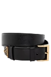 Prada Black genuine leather belt for women - patterned tip. 100% genuine leather. Country of manufacture: Italy. Care: specialized cleaning - photo 1