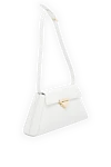 Prada Women's white bag made of genuine leather - brand logo. 100% genuine leather. buckle with lock. Country of manufacture: Italy. Care: specialized cleaning - photo 3