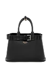 Prada Black women's genuine leather bag - belt, brand logo. 100% genuine leather. Closure: zipper. Country of manufacture: Italy. Care: specialized cleaning - photo 1