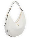 Prada Women's white bag made of genuine leather - brand logo. 100% genuine leather. Closure: zipper. Country of manufacture: Italy. Care: specialized cleaning - photo 3