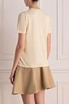 Women's beige cotton T-shirt Loro Piana - 100% cotton. Country of manufacture: Italy. Care: specialized cleaning - photo 4