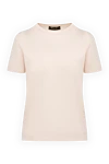 Loro Piana Women's pink T-shirt made of cotton - 100% cotton. Country of manufacture: Italy. Care: specialized cleaning - photo 1